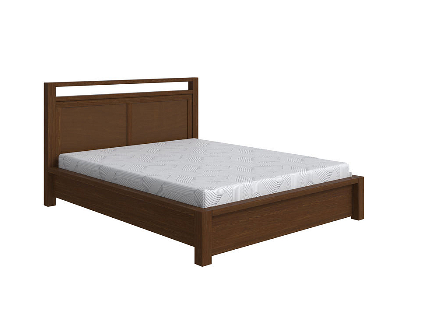 Кровать Fiord с подъемным механизмом 160x200 Массив (сосна) Мокко - Кровать из массива с подъемным механизмом