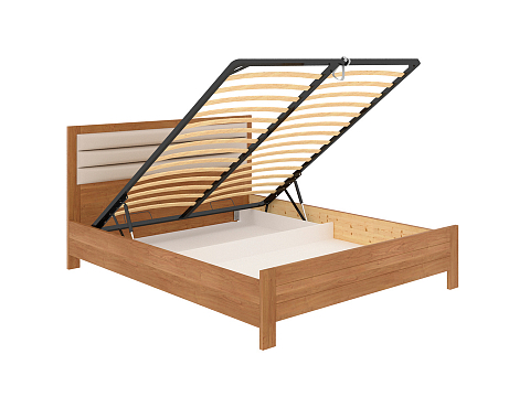 Серая кровать Prima с подъемным механизмом - Кровать в универсальном дизайне с подъемным механизмом и бельевым ящиком.